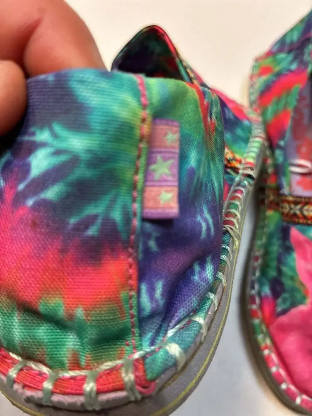Tigerbear Republik Tie-Dye Bowie Bunny Canvas Slip-On Espadrilles